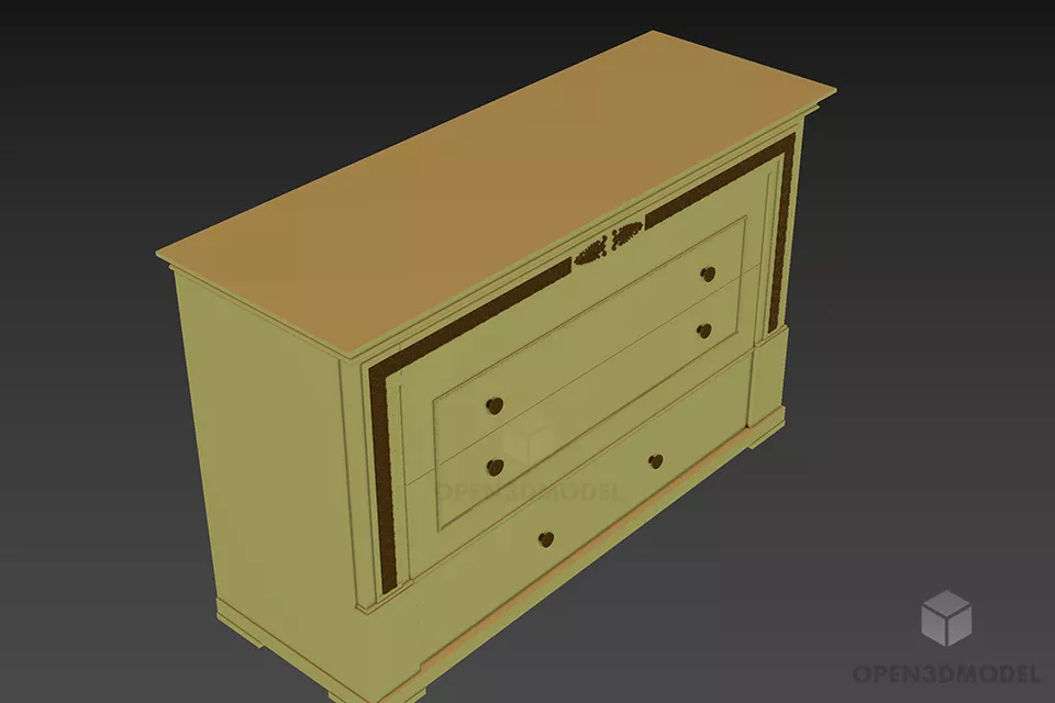 Tall Oval Locker With Locker And Handle 3d model