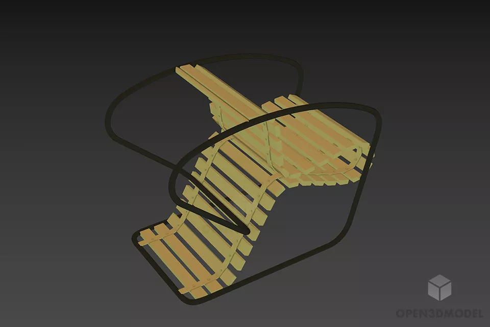 Cozy Armchair Soft Upholstery 3d model