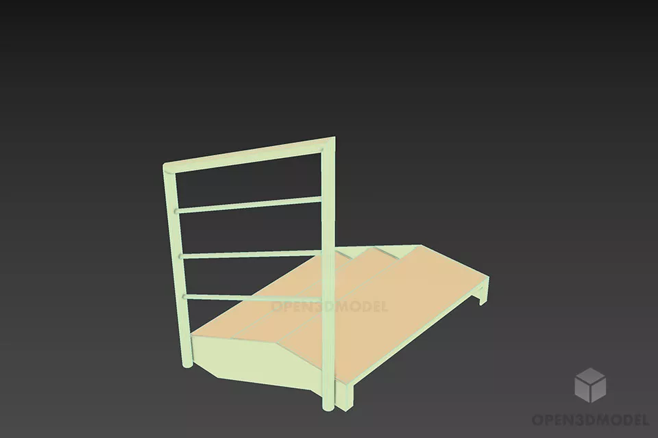 Front Door Staircase 3d model 2
