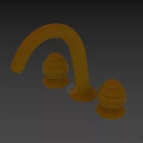 Luxury Inox Faucet Blanc 3d model