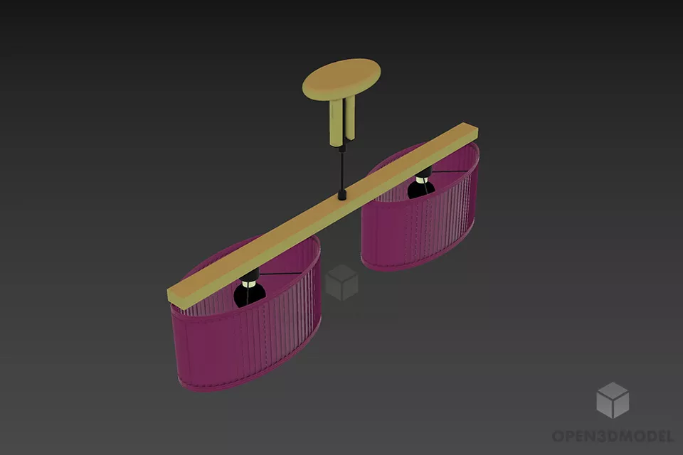 Modernism Curved Lamp 3d model