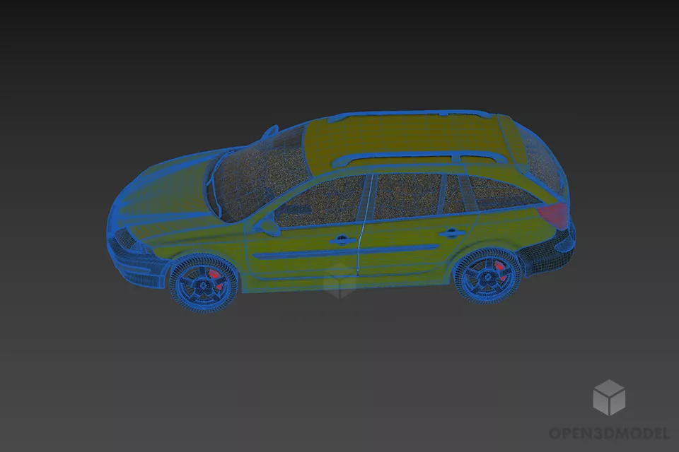 Sedan Car Laguna 3d model 3
