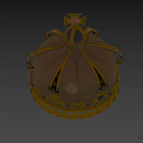 Western Antique Crown Royal Decorative 3d model