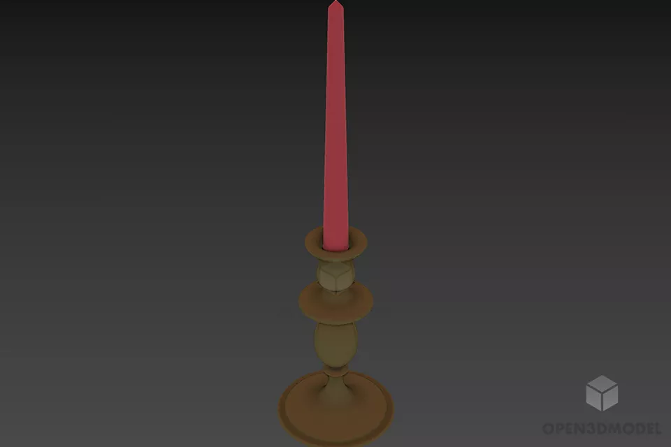 Torchere Lamp With Plastic Shade 3d model