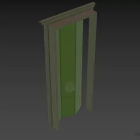 Wooden Slide Door Foldable 3d model