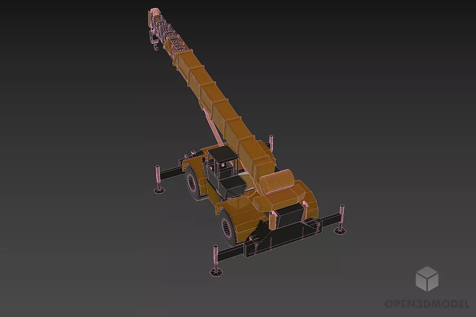 Heavy Crane Machine 3d model 3