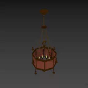 Vintage Art Steel Lamps Lantern Shade 3d model