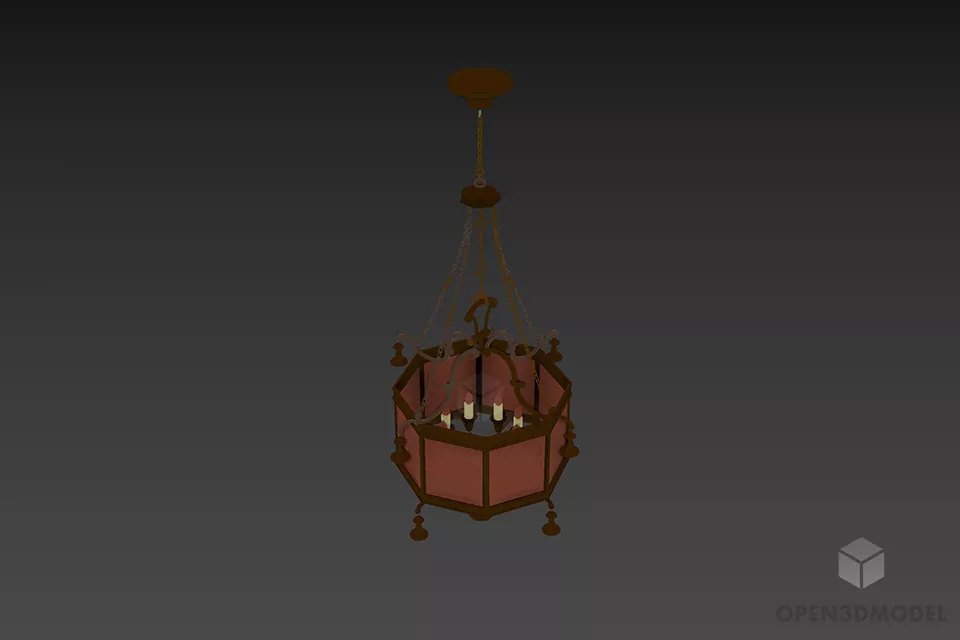 Portable Lantern With Handle 3d model