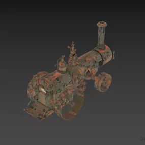 Rustic Tractor Machine 3d model