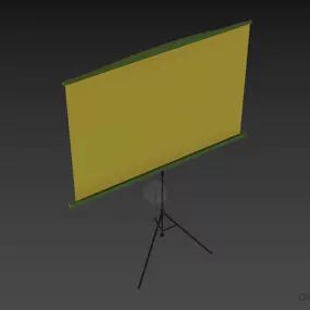 Portable Projector Screen With Tripod 3d model