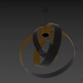 Circular Sphere Pendant Light 3d model