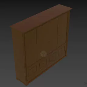 Glass Door Cabinet Furniture 3d model