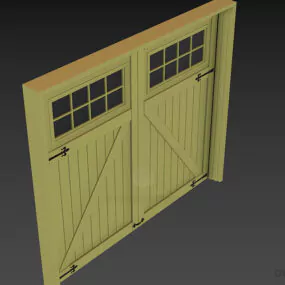 Garage Gate Two Doors 3d model