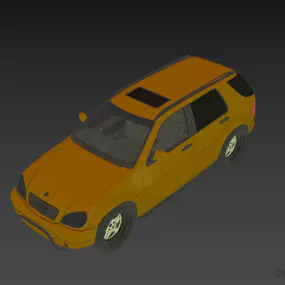 Suv Car Yellow Painted 3d model