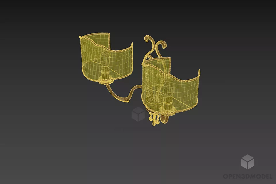 Antique Sconce Zoncar 3d model 2