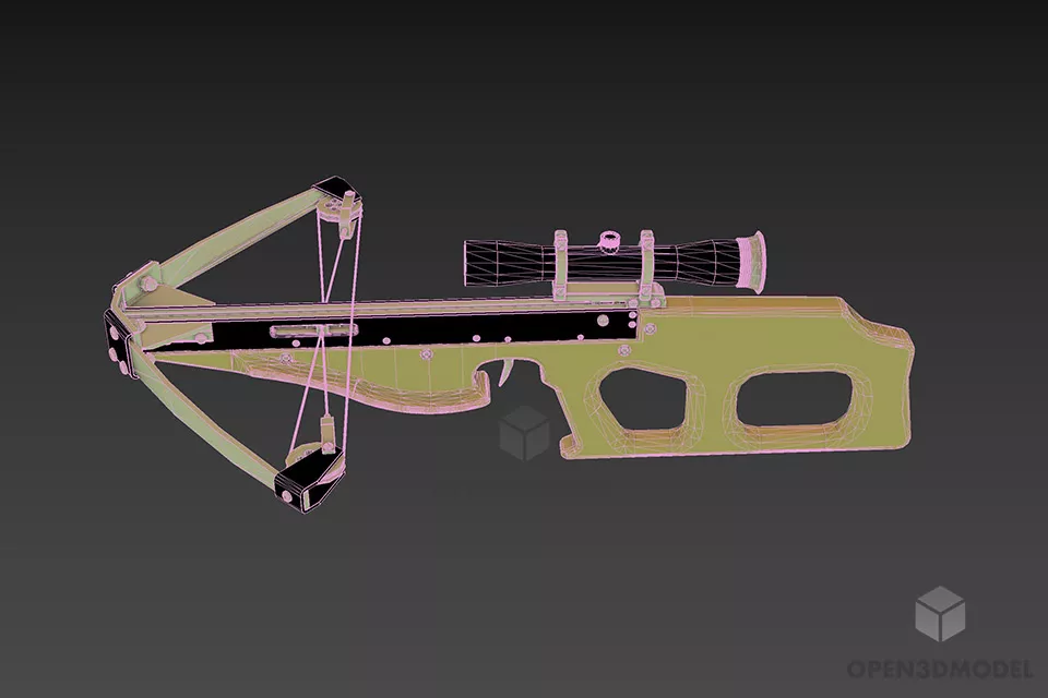 Arbalest Medieval European Crossbow 3d model 3