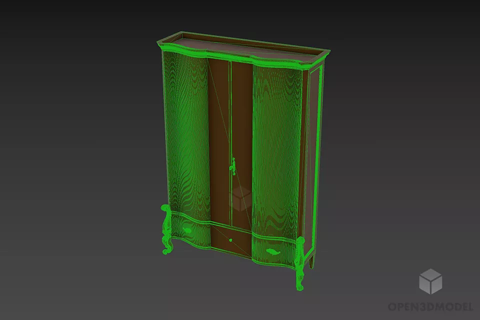 Antique Wardrobe Volp 3d model 3