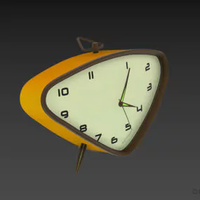Oval Alarm Clock Scifi Shape 3d model