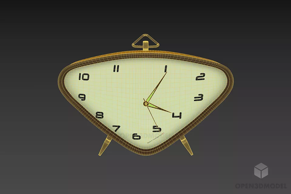 Oval Alarm Clock Scifi Shape 3d model 3
