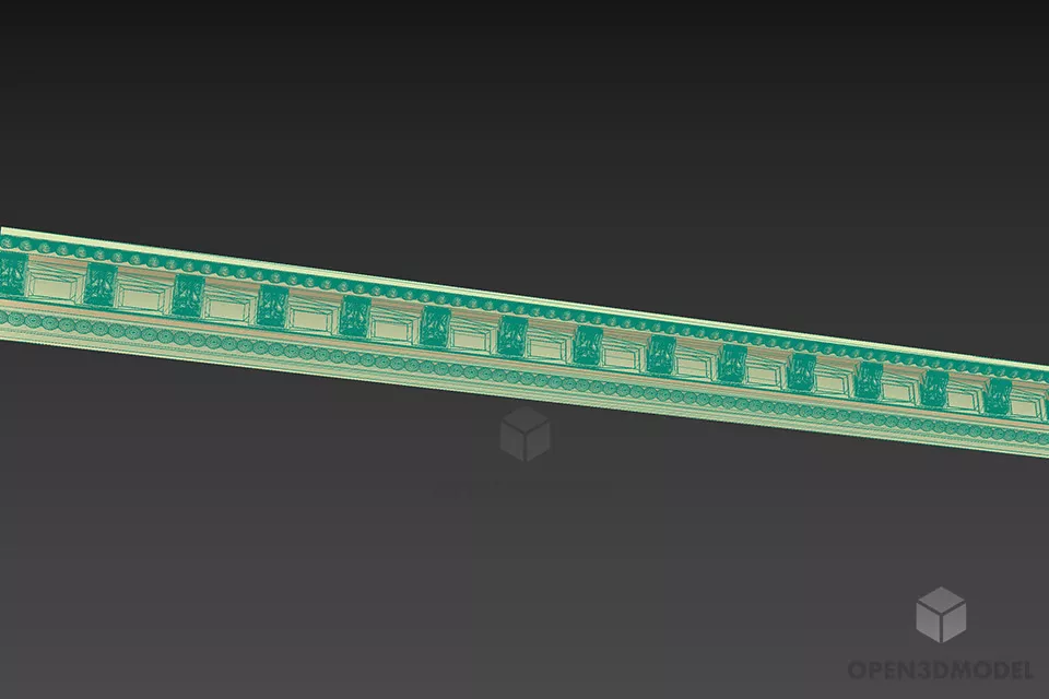 Cornice Carved Plaster Decoration 3d model 3