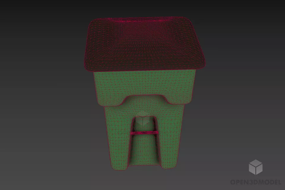 Plastic Bin 3d model 3