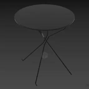Round High Coffee Table Foldable 3d model