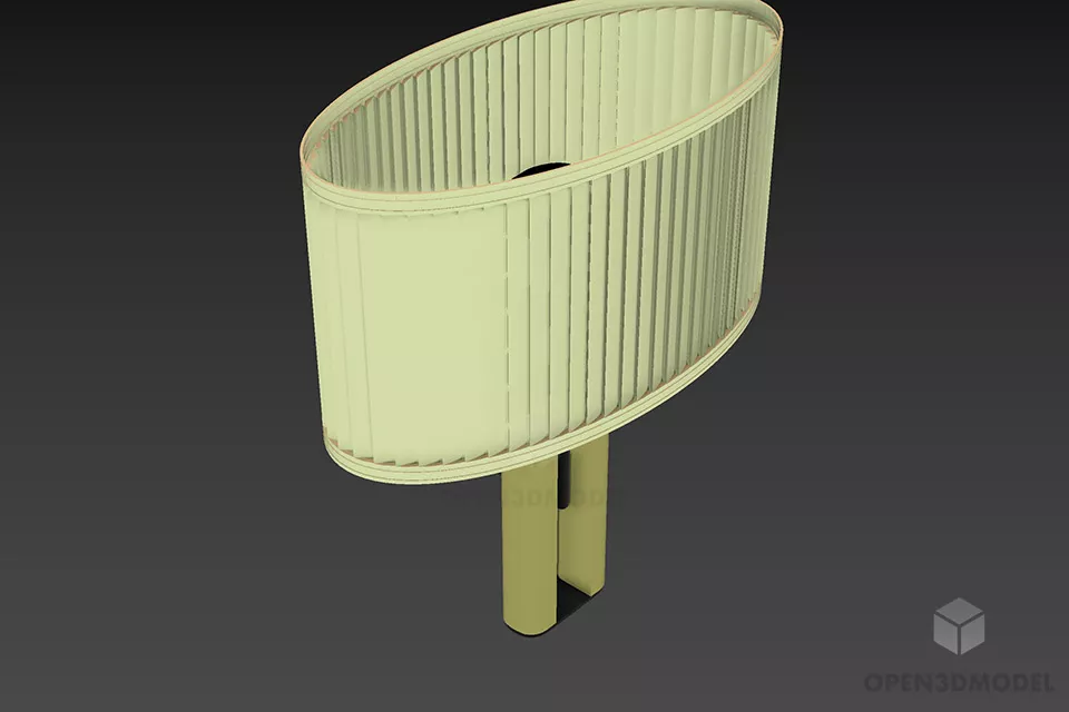 Sconce Lamp With Waterfall Shade 3d model