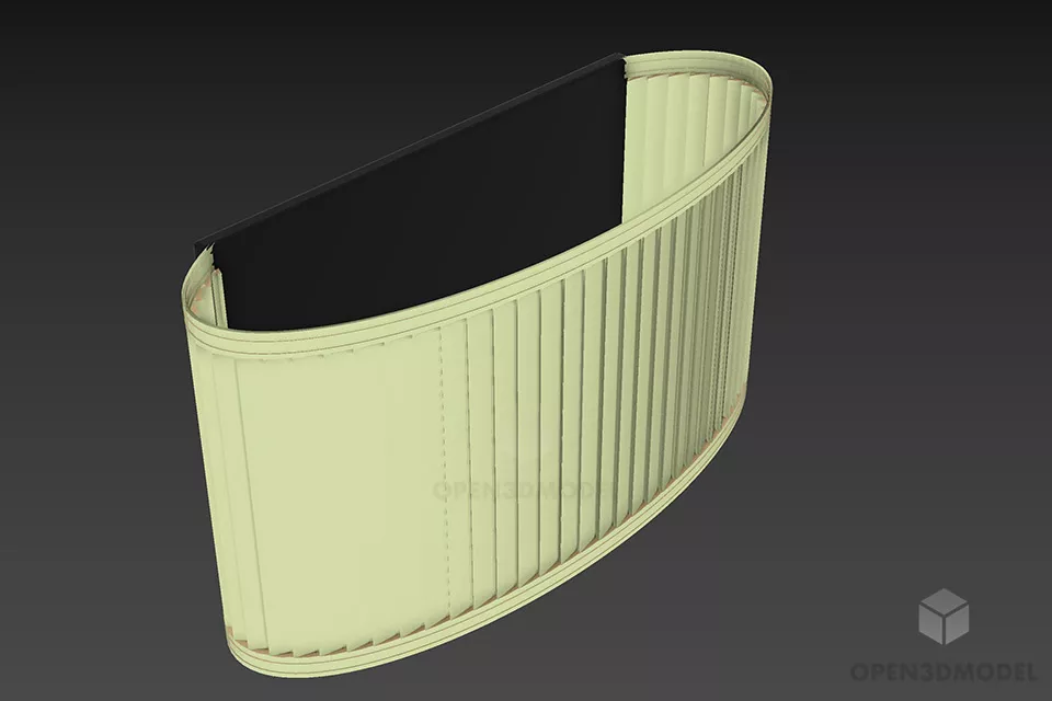 Desk Lamp Lantern Shade 3d model