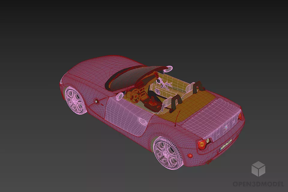 Convertible Car 3d model 2