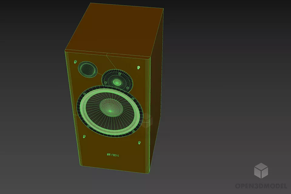 Bookshelf Speaker Sven 3d model 3