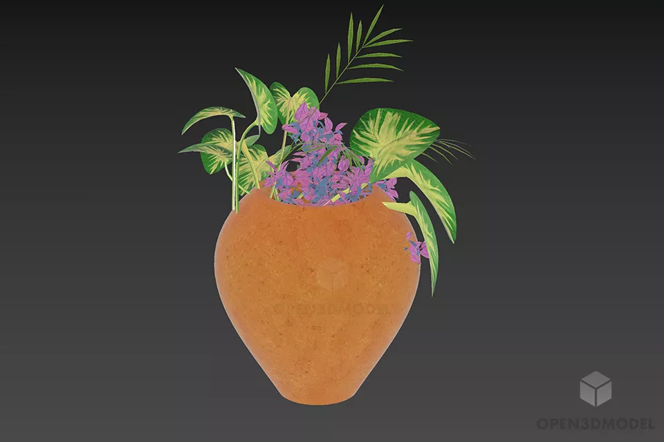 Curved Cylinder Modern Vase 3d model