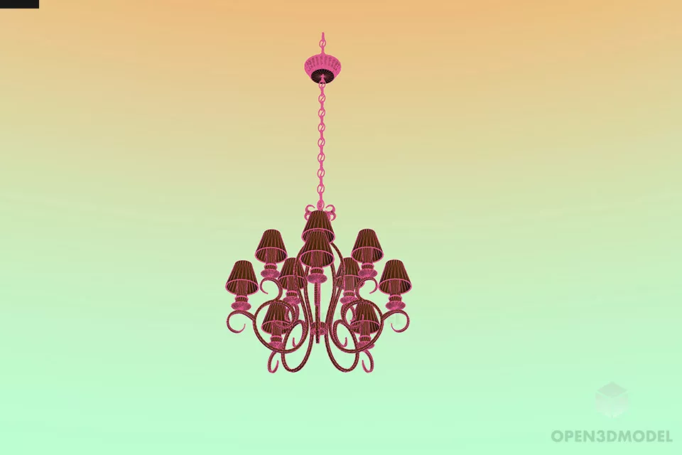 Pendant Lamp Retro Lamp Shade 3d model
