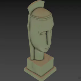 Art Figurine Human Face 3d model