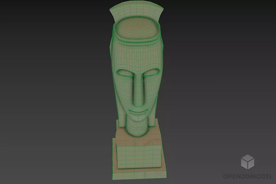 Art Figurine Human Face 3d model 3