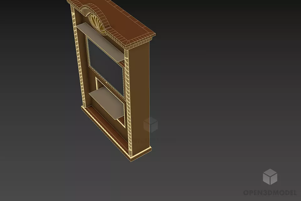 Antique Rack Tv Cabinet 3d model 2