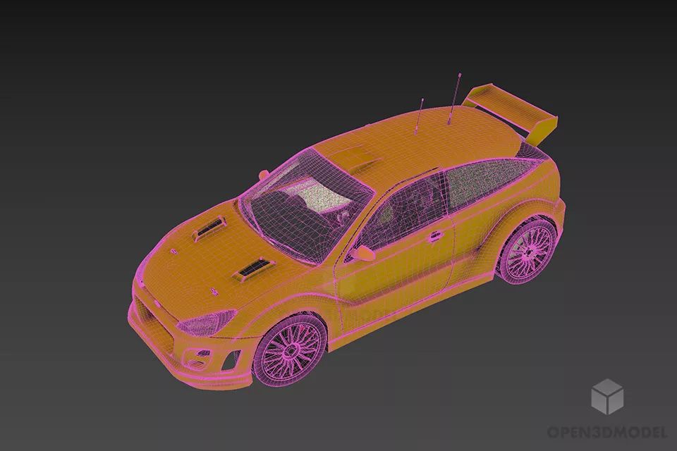 Sedan Car Ford Focus 3d model 2