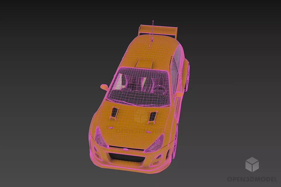 Sedan Car Ford Focus 3d model 3