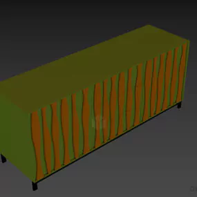 Modernism Locker Porada Carved Door 3d model