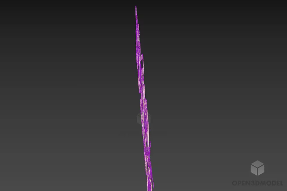 Wrought Iron Handrail Decor 3d model 3