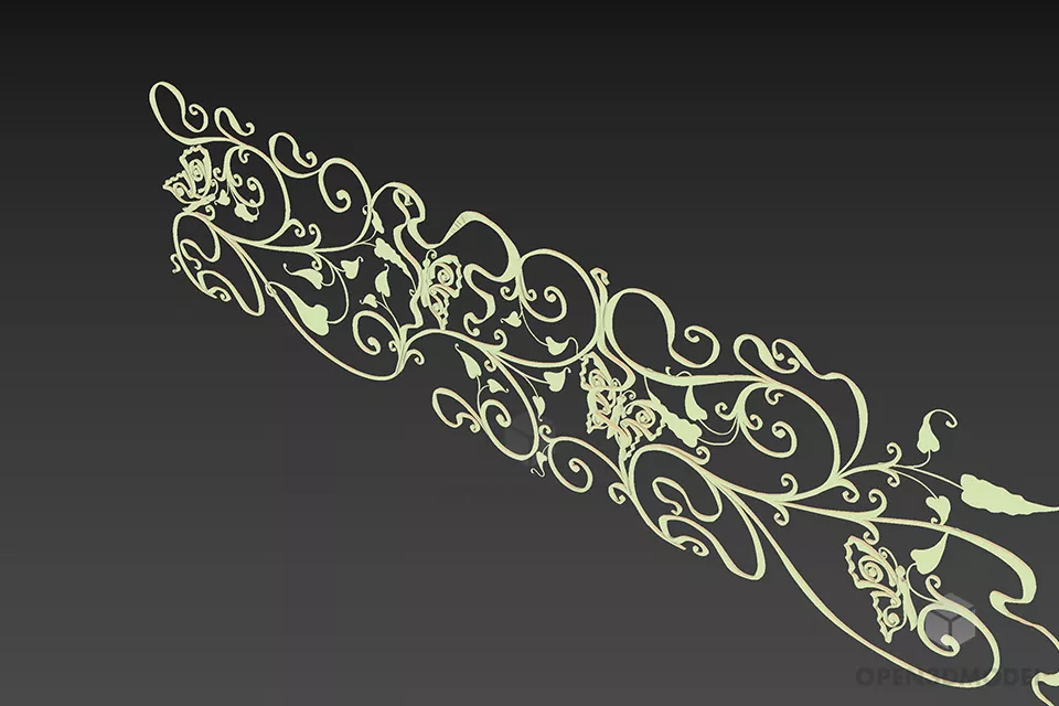 Antique Iron Gate With Brick Columns 3d model