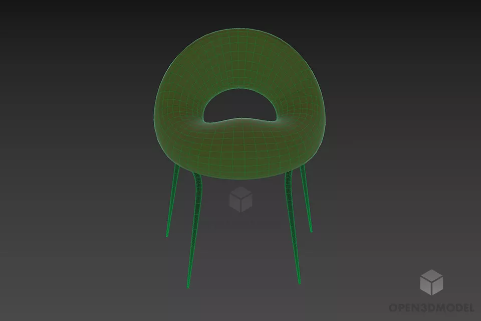 Donut Chair, Coffee Chair 3d model 3
