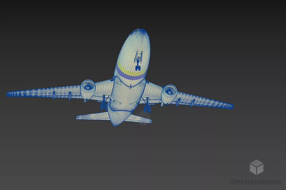 Transport Airplane Boing 3d model 3