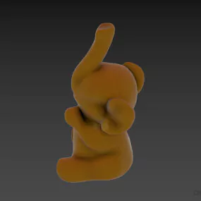 Figurine Of Baby Elephant 3d model