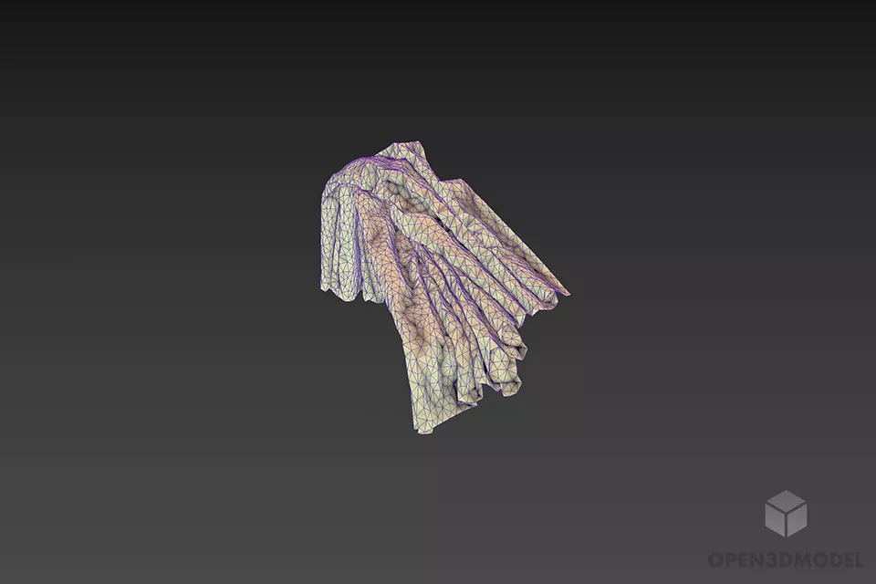 Napkin Textile 3d model 2