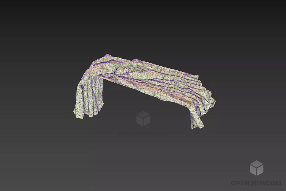 Napkin Textile 3d model 3