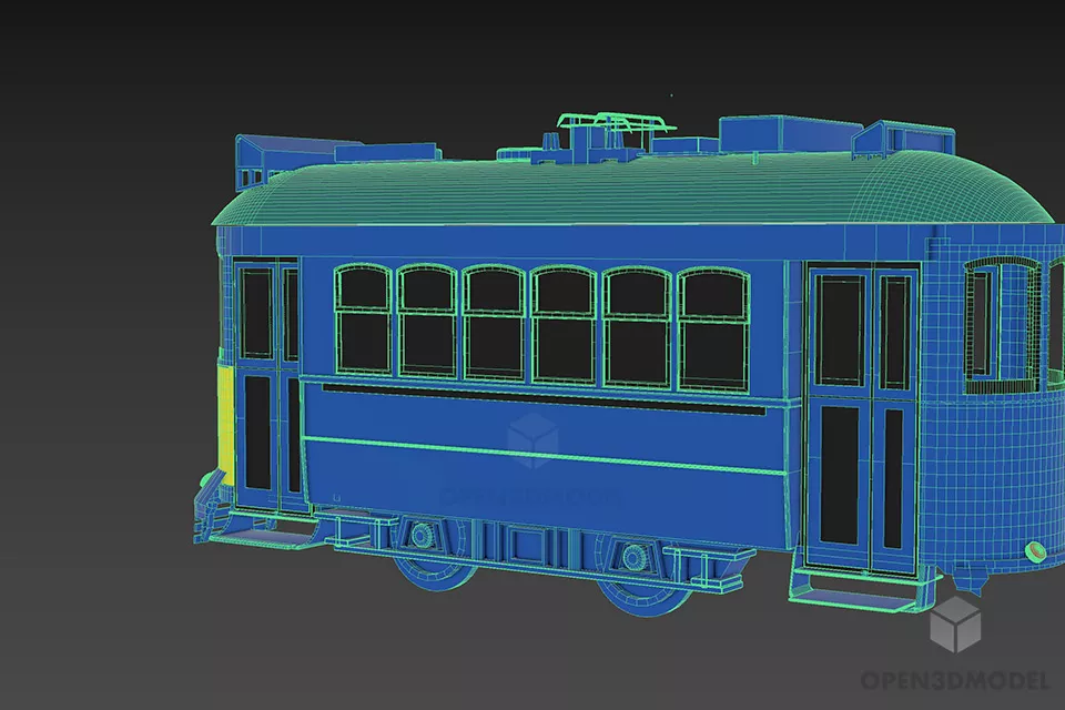 Tram Public Transport 3d model 2