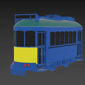 Tram Public Transport 3d model