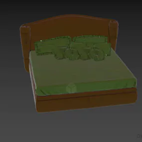 Hotel Double Bed Milor 3d model