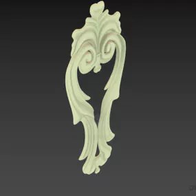 Greek Carved Plaster On Decor 3d model