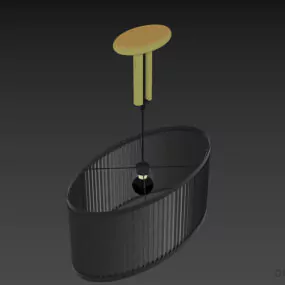 Pendant Lamp Oval Shade 3d model